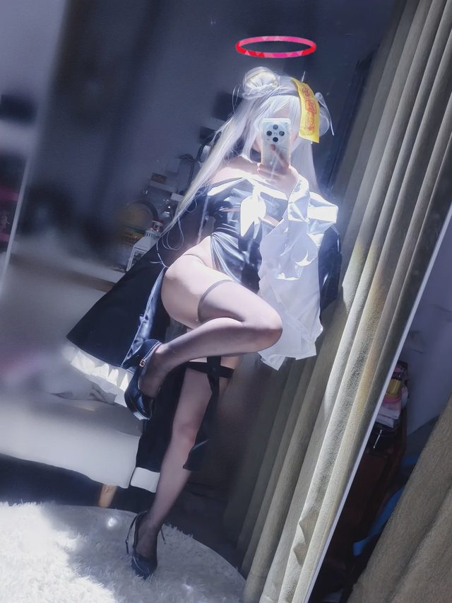 御子miko 碧蓝档案 普拉娜 万圣节僵尸服第 45 张图片
