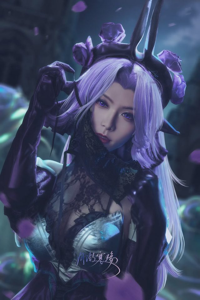 月潋寒殇 【英雄联盟】幽梦玫瑰 辛德拉 Cosplay第 6 张图片