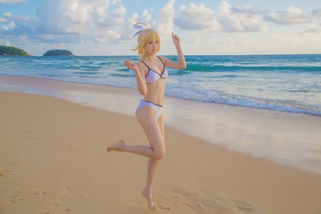烨火 吾王の听海，saberlily cosplay第 11 张图片