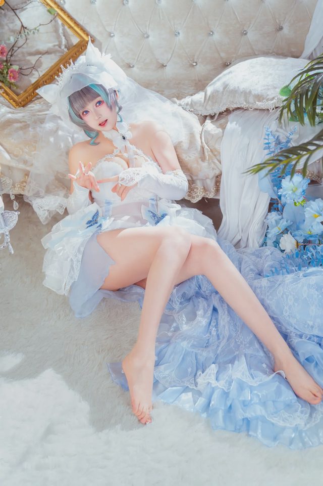 喵喵的喵吖 柴郡婚纱第 15 张图片