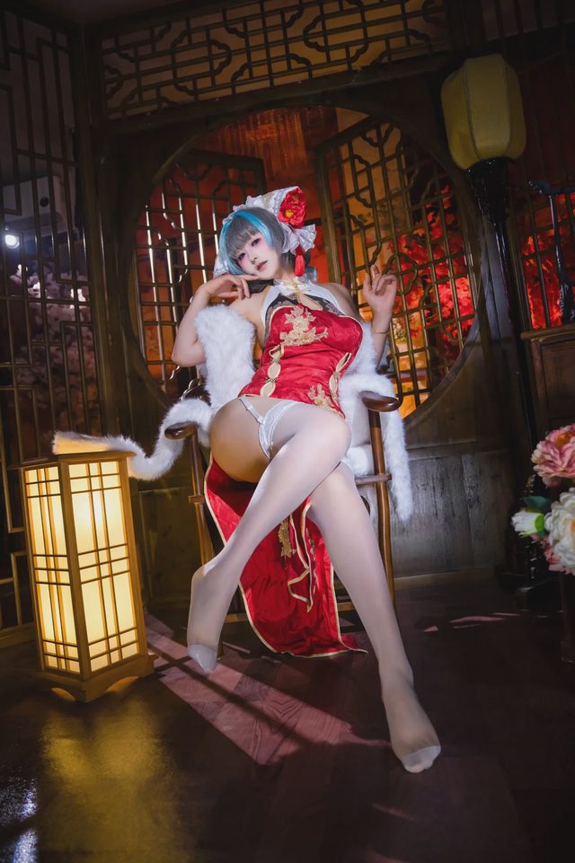 喵喵的喵吖 柴郡 旗袍第 9 张图片
