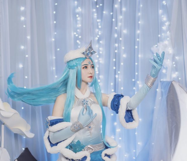 孟涵僖 王者荣耀王昭君原皮冰雪之华cos正片第 6 张图片