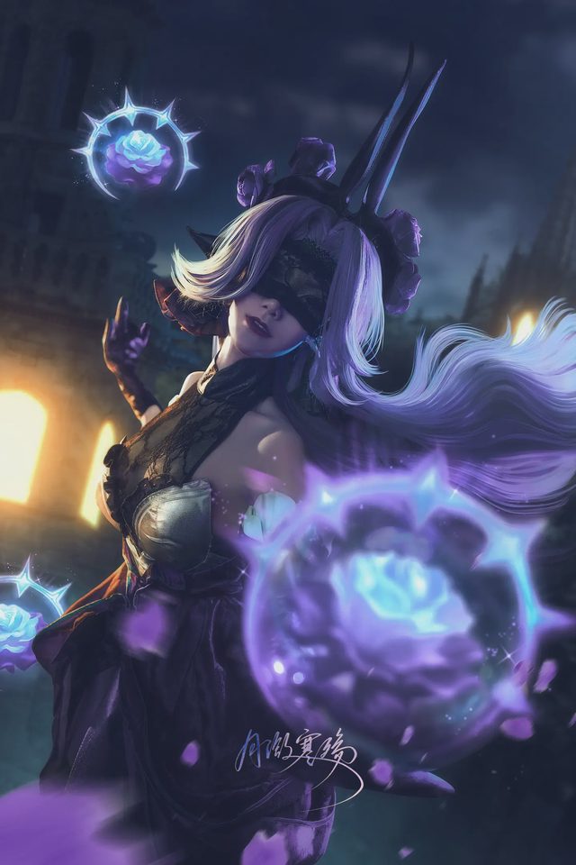 月潋寒殇 【英雄联盟】幽梦玫瑰 辛德拉 Cosplay第 2 张图片