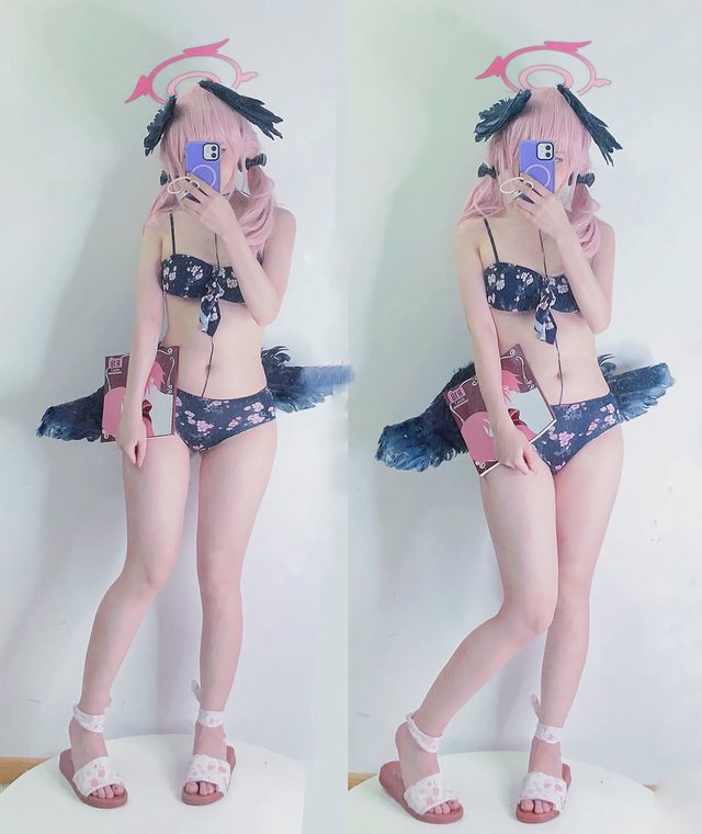 无风霖鹿 《碧蓝档案 》下江小春泳装cosplay第 2 张图片