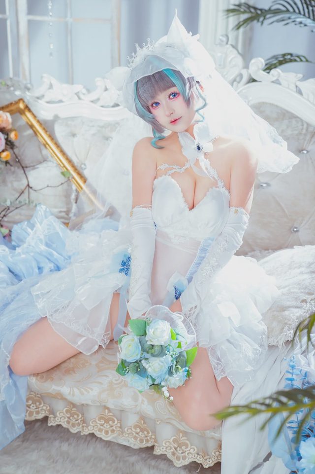 喵喵的喵吖 柴郡婚纱第 1 张图片