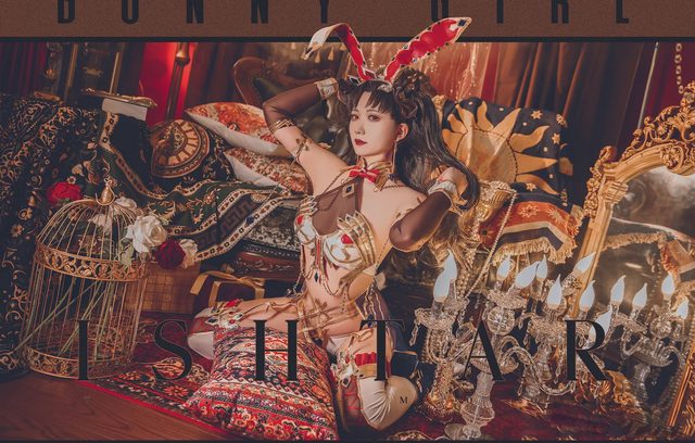一只郁_可爱_凛 《FGO》伊什塔尔•兔女郎同人cosplay第 3 张图片