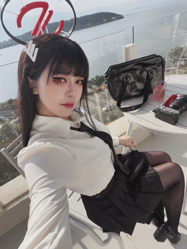 半半子 碧蓝档案 调月莉音 調月リオ Vol.03 制服x競泳第 44 张图片
