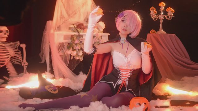 怪兽要努力变强 《从零开始的异世界生活》拉姆万圣节cosplay第 7 张图片