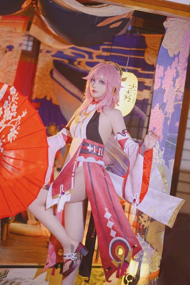 凌凌子 《原神》八重神子Cosplay第 2 张图片