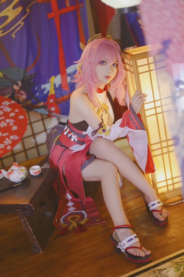 凌凌子 《原神》八重神子Cosplay第 7 张图片
