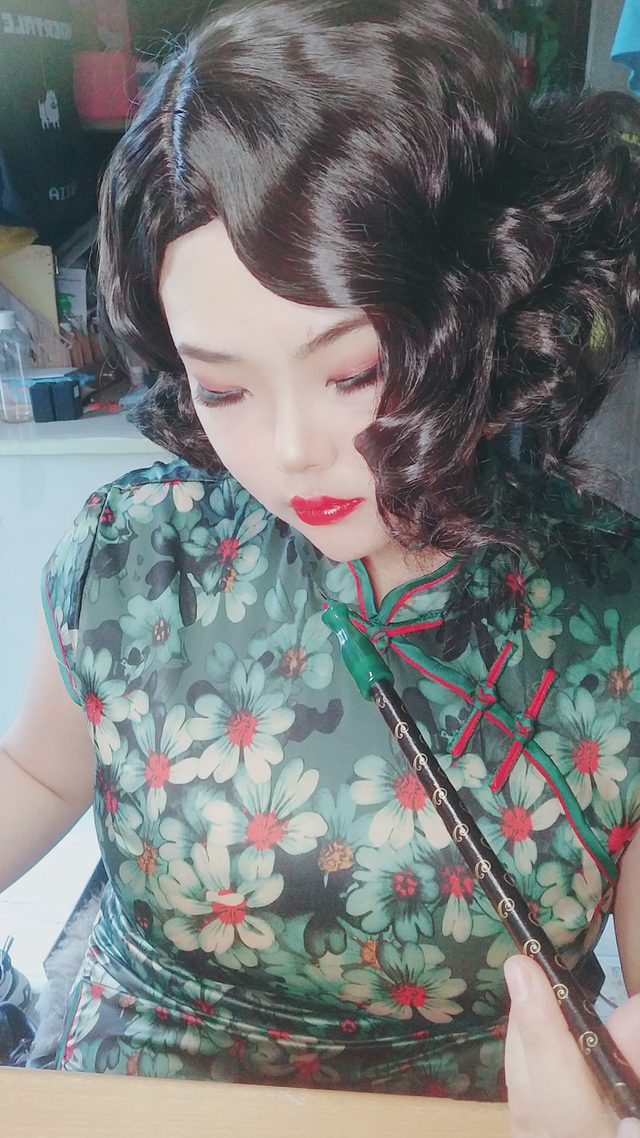 茶杯不泡tea 青红复古旗袍第 8 张图片