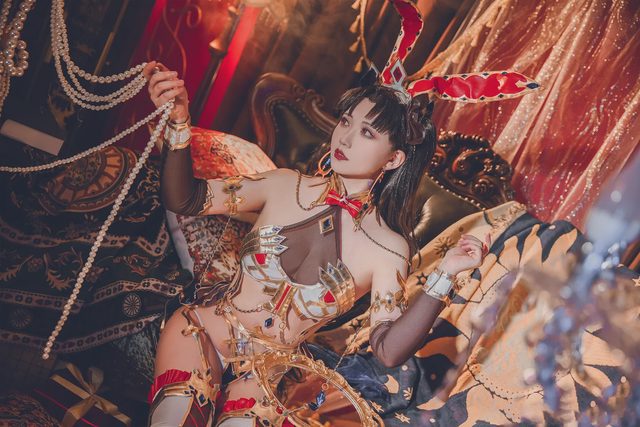一只郁_可爱_凛 《FGO》伊什塔尔•兔女郎同人cosplay第 6 张图片