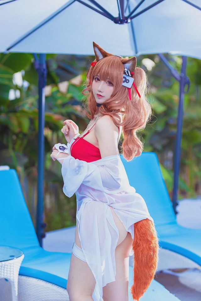 九曲Jean 明日方舟 安洁莉娜 泳装第 2 张图片