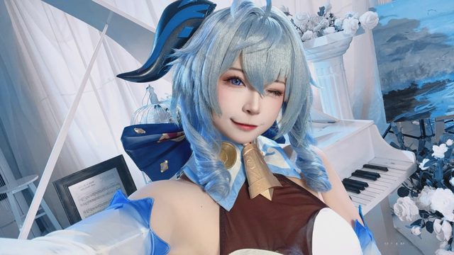 冉冉不甜v 甘雨 白礼服第 31 张图片