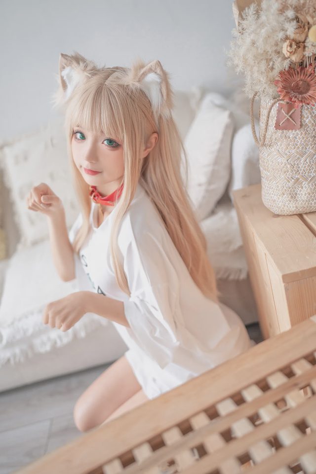 蠢沫沫- 黄豆粉猫娘cosplay第 7 张图片