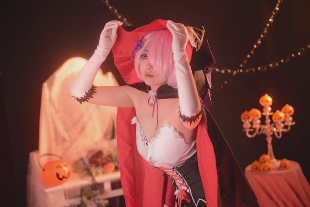 怪兽要努力变强 《从零开始的异世界生活》拉姆万圣节cosplay第 4 张图片