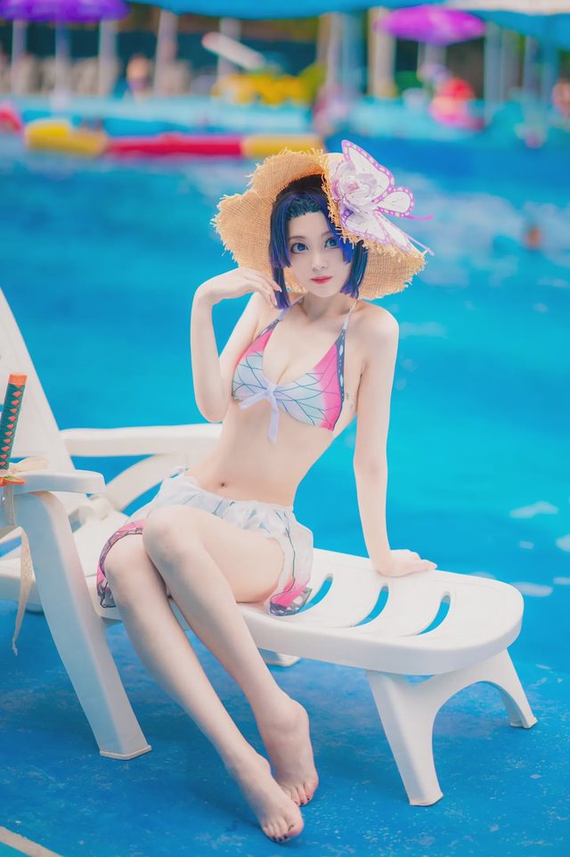 鬼肆A 鬼灭同人泳装-蝴蝶忍比基尼cosplay第 2 张图片