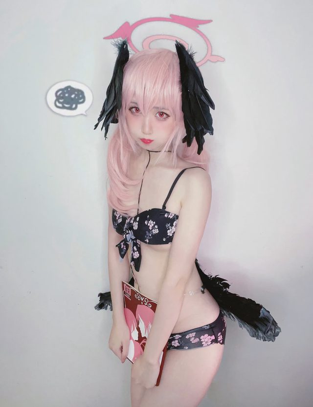 无风霖鹿 《碧蓝档案 》下江小春泳装cosplay第 7 张图片