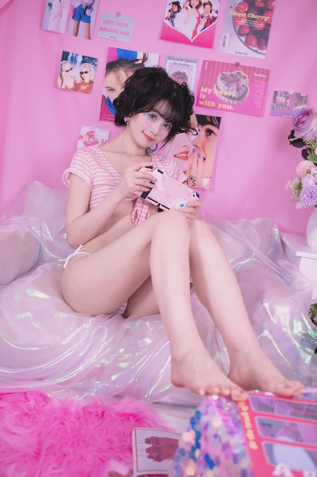 千反田鹿子 星黛鹿鹿 粉白条纹第 4 张图片