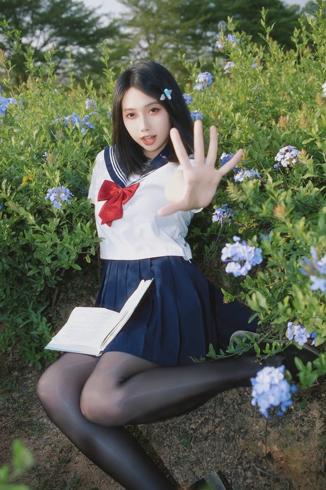七只红豆 蓝花JK第 7 张图片