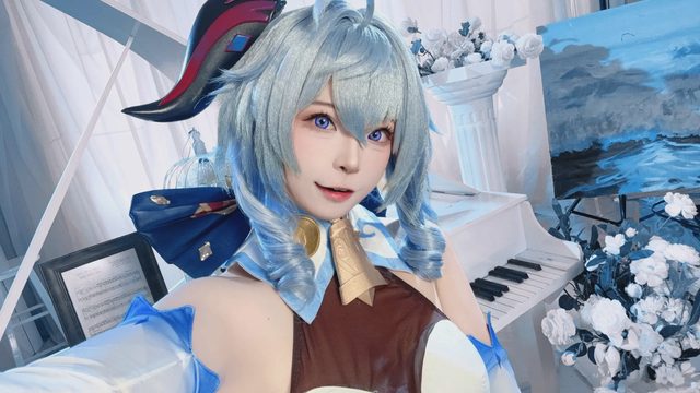 冉冉不甜v 甘雨 白礼服第 30 张图片