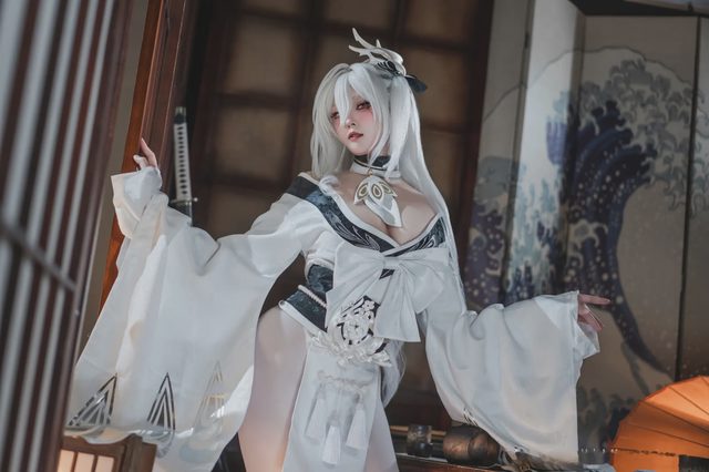 Natsuko夏夏子 碧蓝航线 白凤和服第 7 张图片