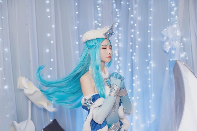 孟涵僖 王者荣耀王昭君原皮冰雪之华cos正片第 5 张图片