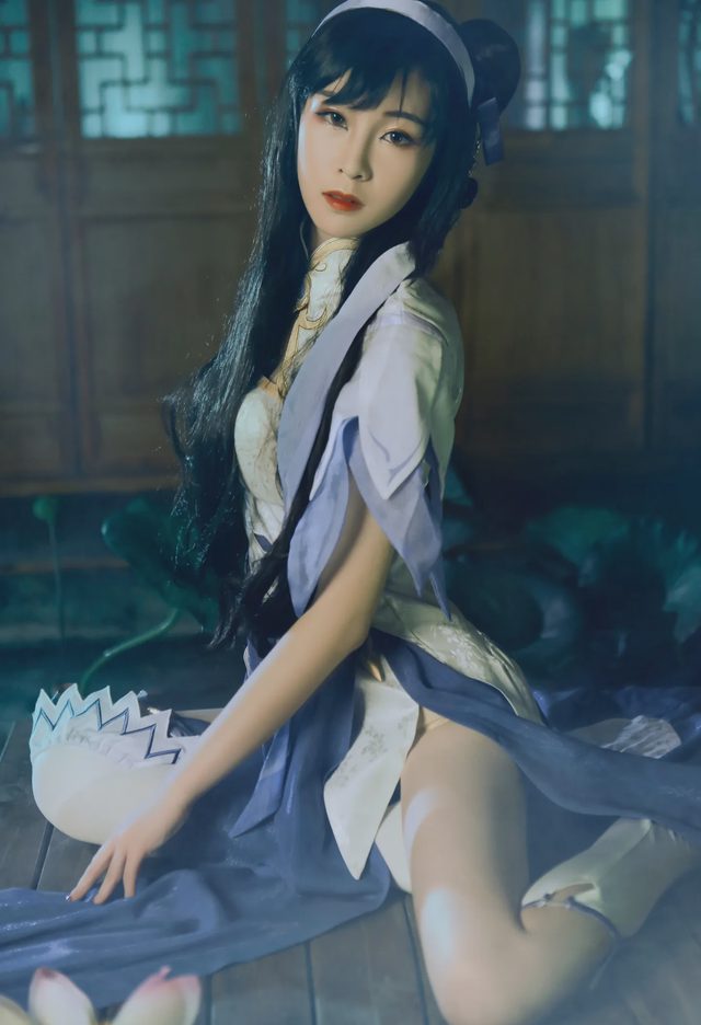 Hanxi（孟涵僖） 王者荣耀西施同人旗袍cosplay第 8 张图片