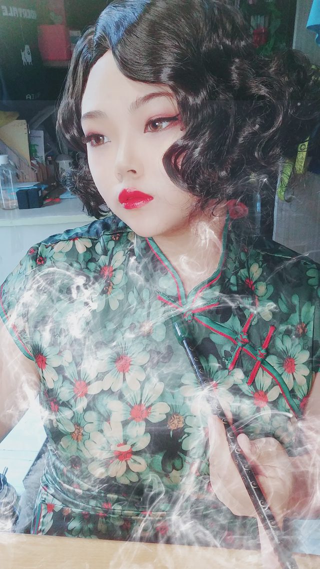 茶杯不泡tea 青红复古旗袍第 15 张图片