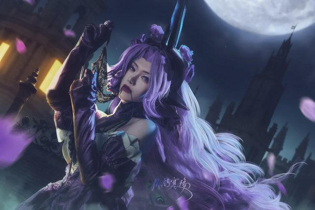 月潋寒殇 【英雄联盟】幽梦玫瑰 辛德拉 Cosplay第 5 张图片