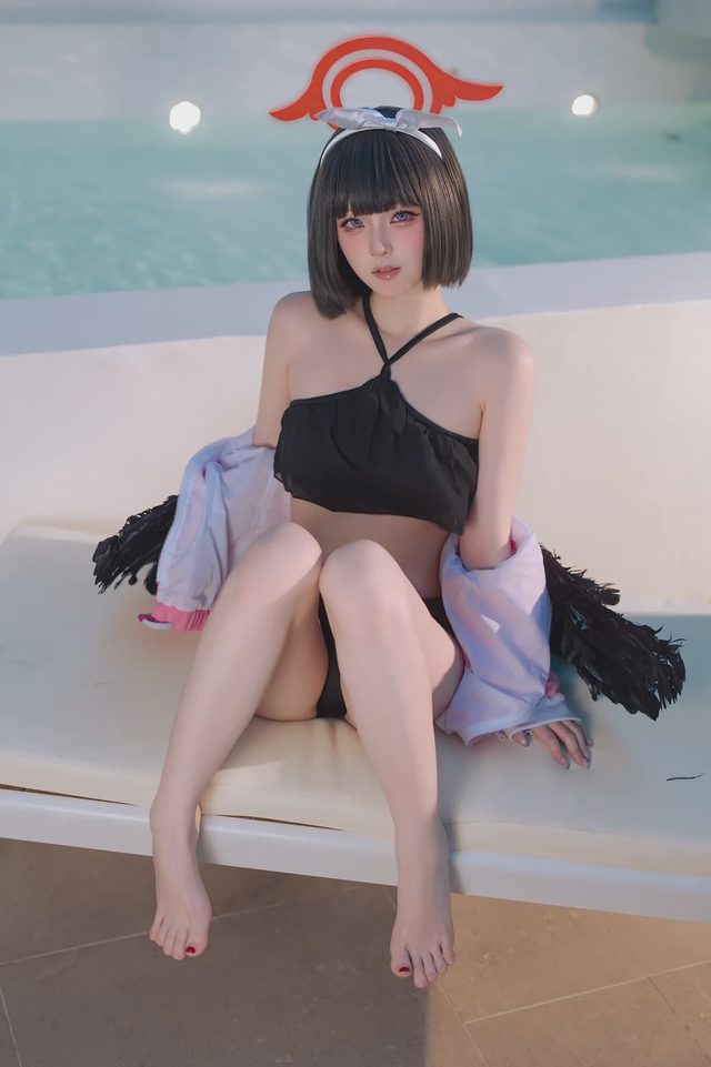 屿鱼 碧蓝档案 静山真白 泳装第 7 张图片