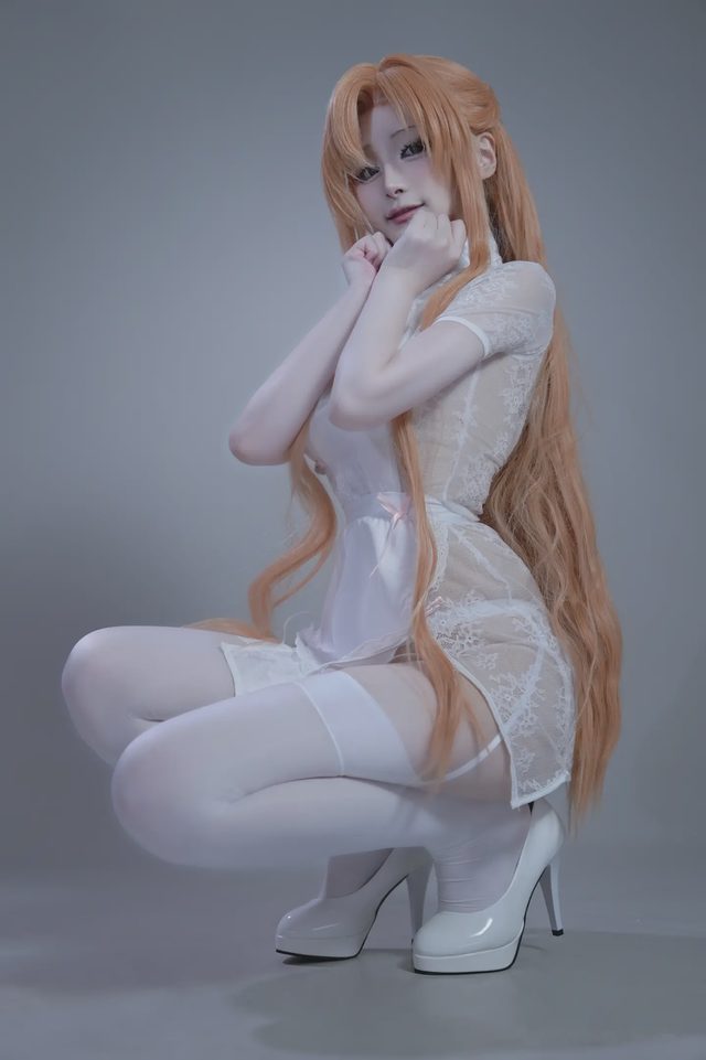 幼愛youmeko 刀剑神域 亚丝娜 中华女仆第 33 张图片