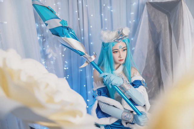 孟涵僖 王者荣耀王昭君原皮冰雪之华cos正片第 7 张图片