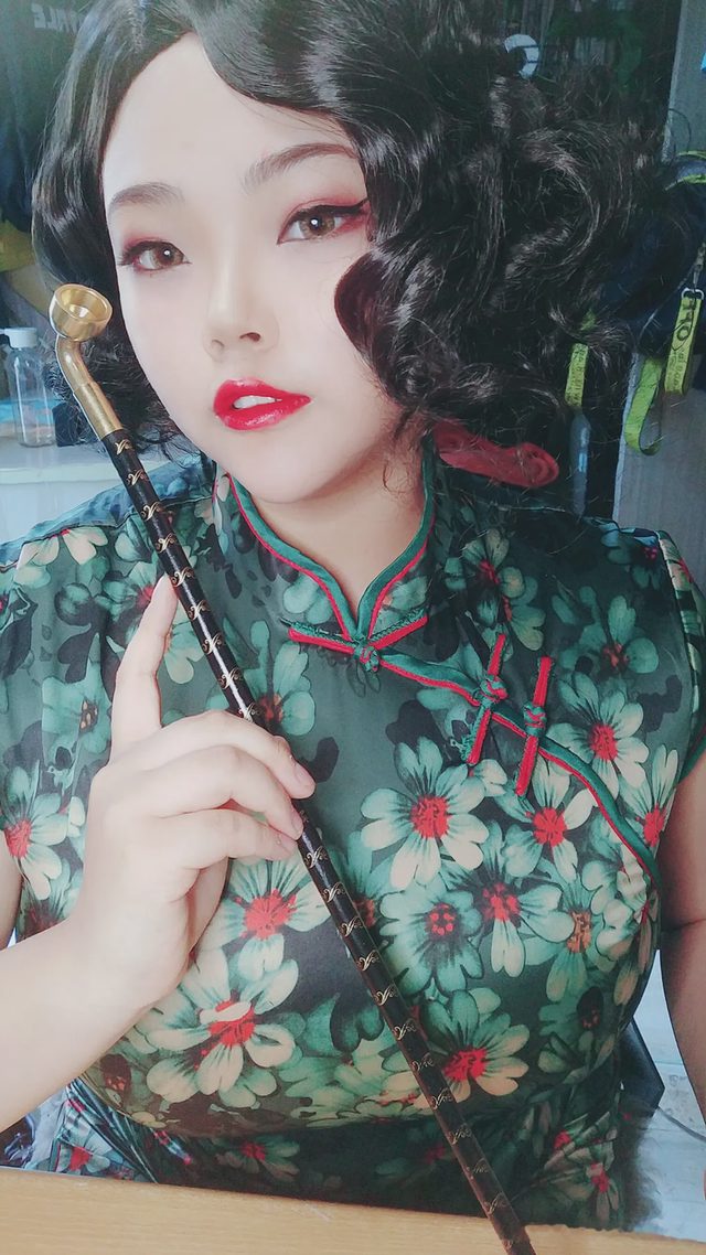 茶杯不泡tea 青红复古旗袍第 5 张图片