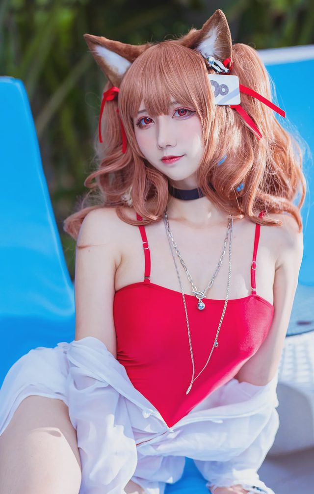 九曲Jean 明日方舟 安洁莉娜 泳装第 9 张图片