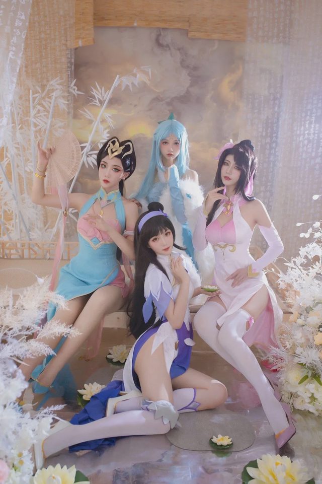 Li画晴 《王者荣耀》四大美女同人旗袍cosplay第 2 张图片