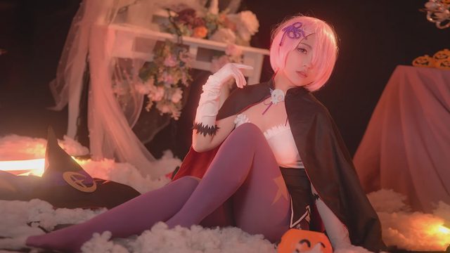 怪兽要努力变强 《从零开始的异世界生活》拉姆万圣节cosplay第 6 张图片