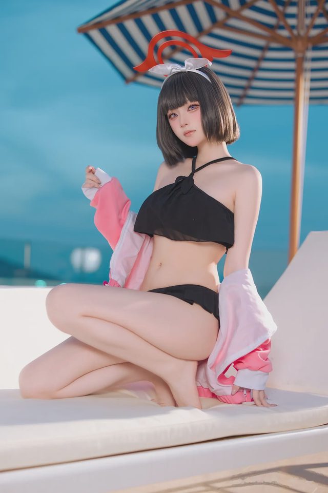 屿鱼 碧蓝档案 静山真白 泳装第 15 张图片