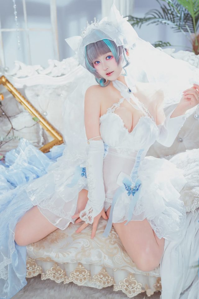 喵喵的喵吖 柴郡婚纱第 9 张图片