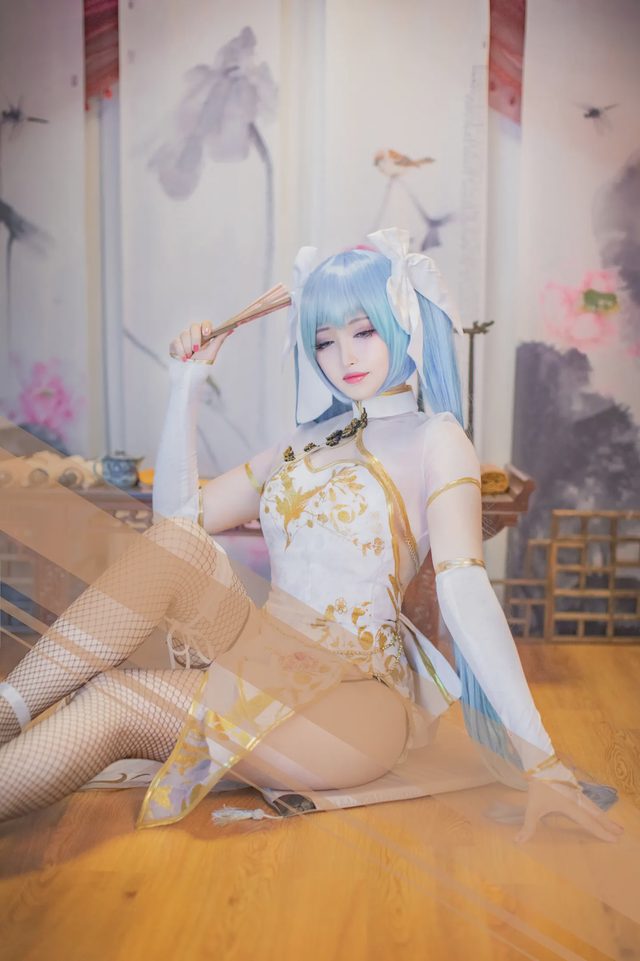 虚空_澪绫 初音未来金丝雀旗袍cosplay第 9 张图片