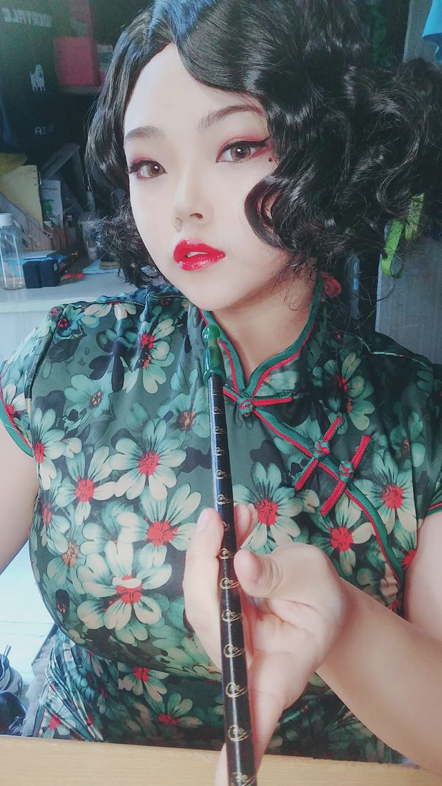 茶杯不泡tea 青红复古旗袍第 11 张图片