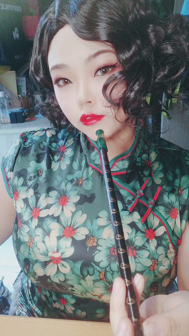 茶杯不泡tea 青红复古旗袍第 10 张图片