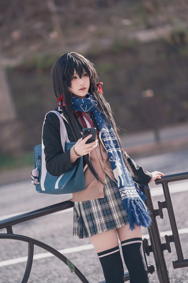 幼愛youmeko 我的青春恋爱物语果然有问题 雪之下雪乃 JK制服第 6 张图片