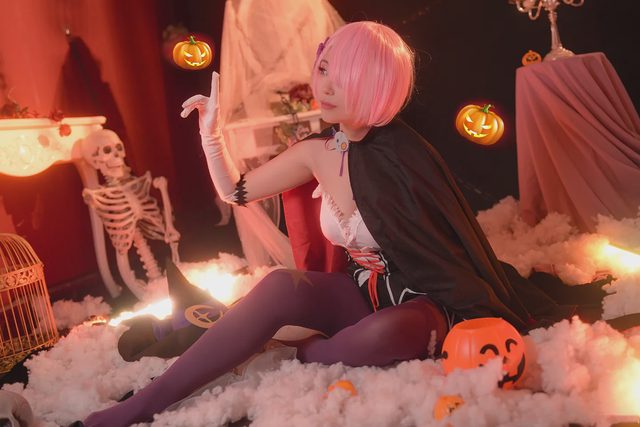 怪兽要努力变强 《从零开始的异世界生活》拉姆万圣节cosplay第 8 张图片