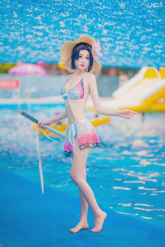 鬼肆A 鬼灭同人泳装-蝴蝶忍比基尼cosplay第 5 张图片