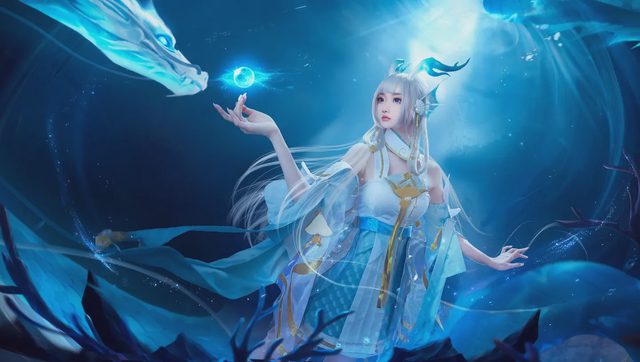 梁月曦Luna 王者荣耀 西施 游龙清影 cosplay第 2 张图片
