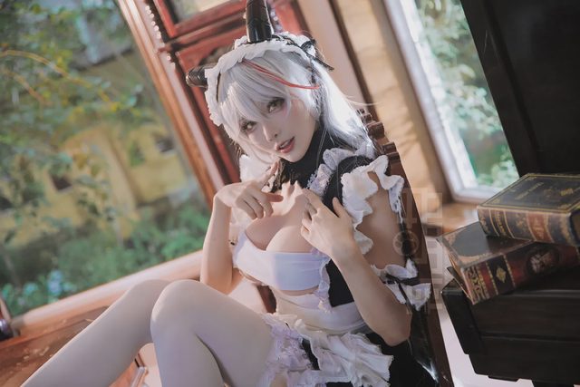 如月灰 《碧蓝航线》埃吉尔 港区的龙女仆cosplay第 13 张图片