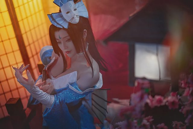 露兒大魔王_ 王者荣耀 不知火舞魅语cosplay第 4 张图片