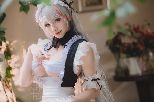 如月灰 《碧蓝航线》埃吉尔 港区的龙女仆cosplay第 7 张图片