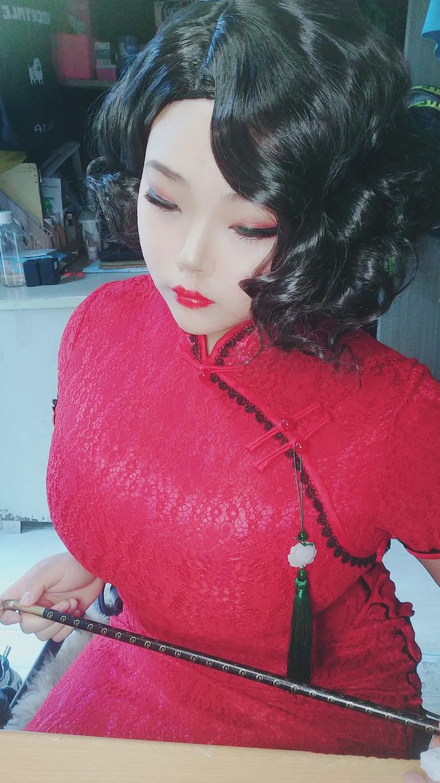 茶杯不泡tea 青红复古旗袍第 19 张图片